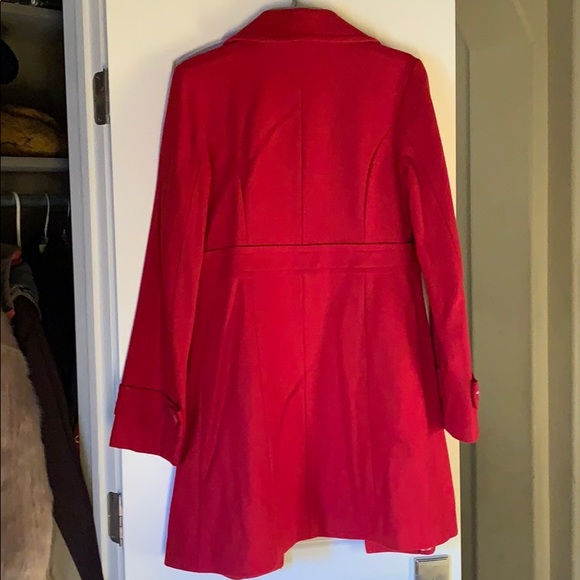 Red women’s pea coat - Picture 6 of 7